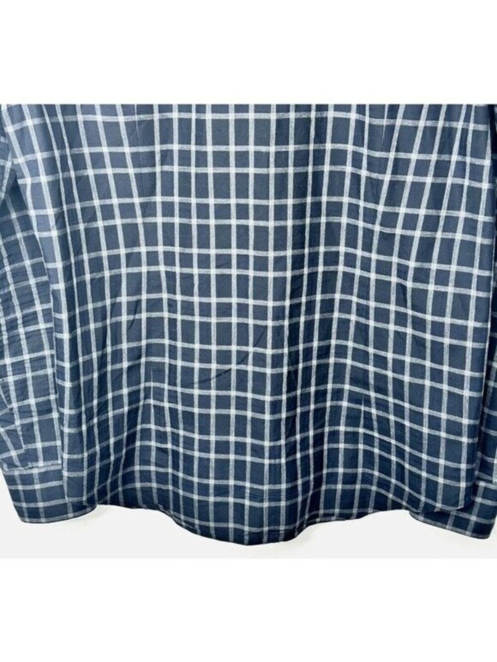John Varvatos Luxe Plaid Shirt Mens M Gray Black Cotton Button Front Casual - Picture 6 of 11